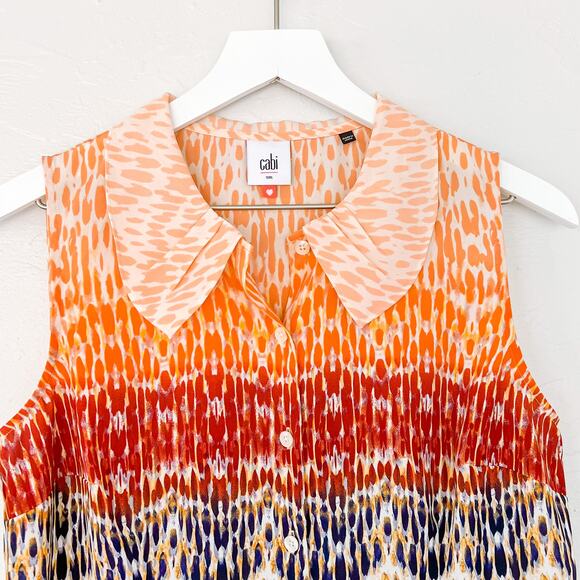 CAbi 3078 Love Watercolor Blouse Small - Picture 4 of 6